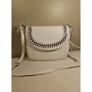 NEW BCBGeneration Shoulder BAG Crossbody Purse Women White Silver New With TAGS